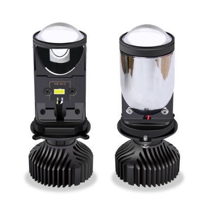 2PCS 90W/Pair Lamp H4 LED Mini Bi LED Lens Projector Car Headlight 14000lm Lampada LED H4 Hi/Low Beam Lights Canbus 12V 24V Bulb