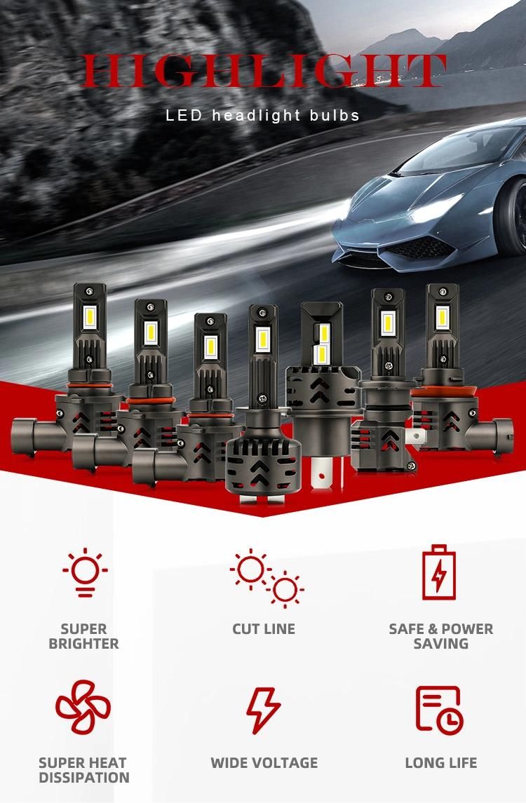 Super Bright Car LED Conversion Kit 16000lm 6500K Mini LED Headlamp Hb3 H8 H11 H7 12V Car LED Headlight Bulb H4