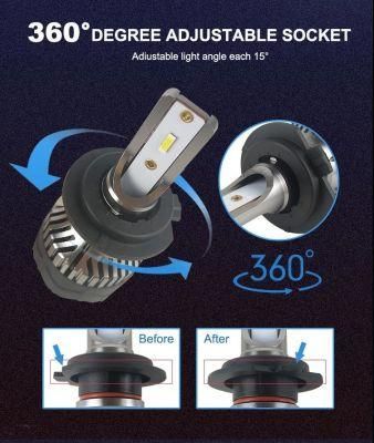 Best Selling Auto Car LED Lights H1 H3 880 Hb3 9006 H11 Fan Cooling Car Bulbs 16000lm Csp K5 LED H7 H4 LED Headlight