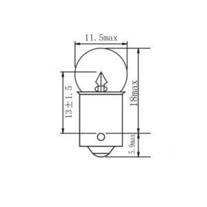 G11 24V 3W Ba9s International Standard Auto Bulbs Backup Fog Stop Tail Turn Lights Halogen Lamps for Car Bus and Truck.