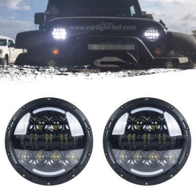 7 Inch 75W Wrangler LED Headlamp off-Road Work Lamp Truck Headlamp with Hi/Lo Beam Turn Lamp and DRL