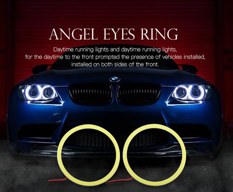 Flexible Flowing Car DRL Running Turn Signal Angel Eye White Amber LED Daytime Running Light Headlight Strip 30cm 45cm 60cm