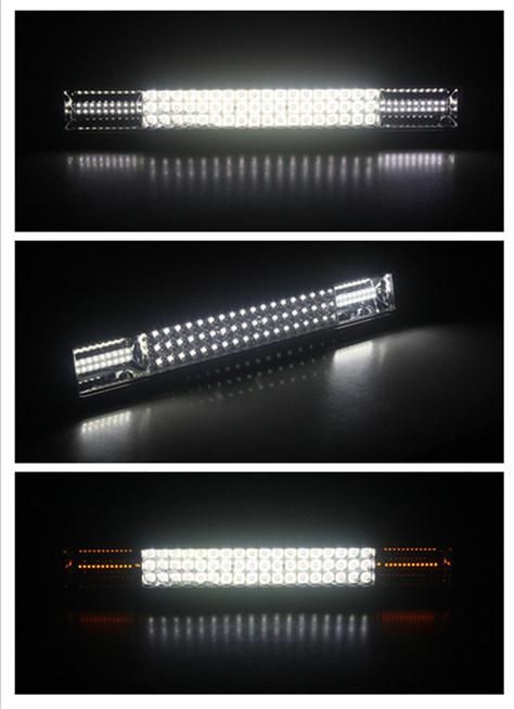 New White LED Bar with Amber LED Strobe 136W 6000K 8000lm IP 67 4*4 LED Drving LED Light Bar