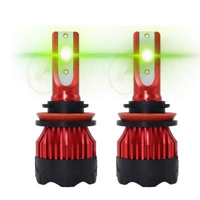 Cross-Border New K5 Green Lemon LED Car Headlight Fog Lamp Lemon Yellowh1 H4 H7 H11 9905 9006 Headlight Car Bulb