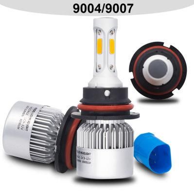 Factory Wholesale S2 H4 LED Auto Light 12V 24 LED Car Light 9004 9007 LED Headlight 6000K