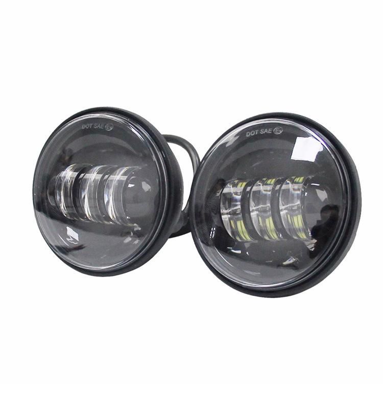 Round 4.5" 4 1/2" Inch 30W LED Auxiliary Lamp for Harley Motorcycle Passing Fog Light