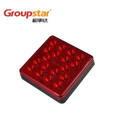 Factory Price E4 10-30V Square Red LED Fog Lights for Truck Trailer LED Auto Light