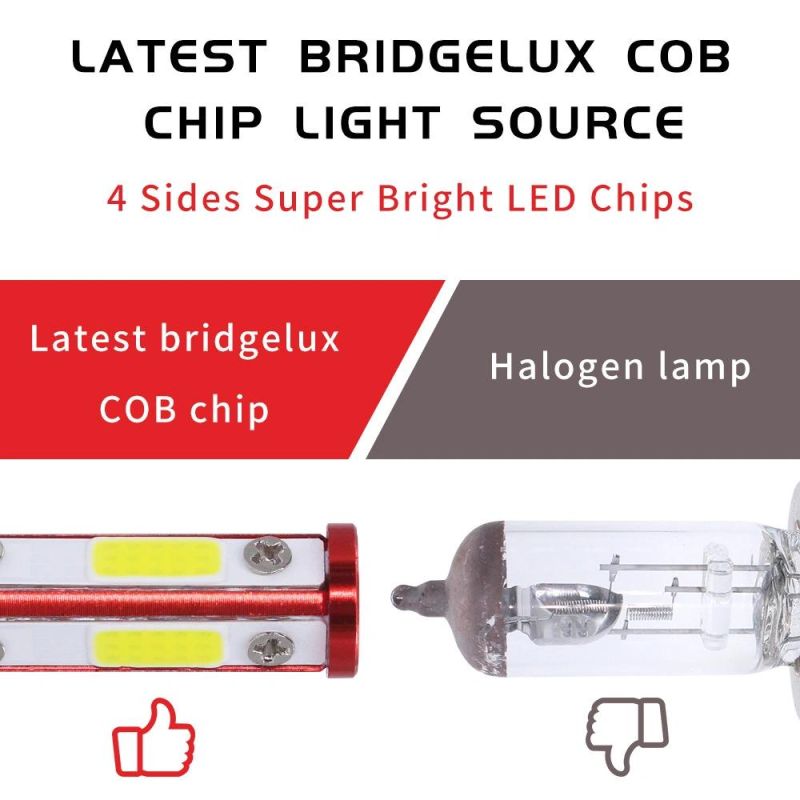 K7 50W 10000lm 4sides COB Chips LED Bulbs H7 H4 9007 LED Light Headlamp for Car