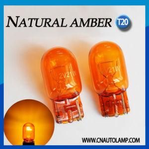 Tail Light Natural Amber T20 Halogen Light Bulbs 21/5W