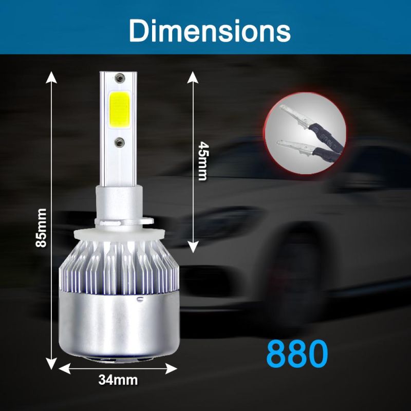 Wholesale Cheap 880 881 H27 C6 LED Auto Headlight 72W 8000lm