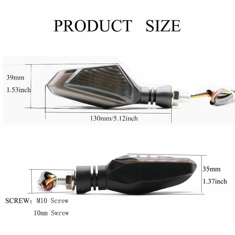 Universal Motorcycle LED Turn Signal Lights Waterproof Front Rear Indicator Blinker Light Daytime Running Lights