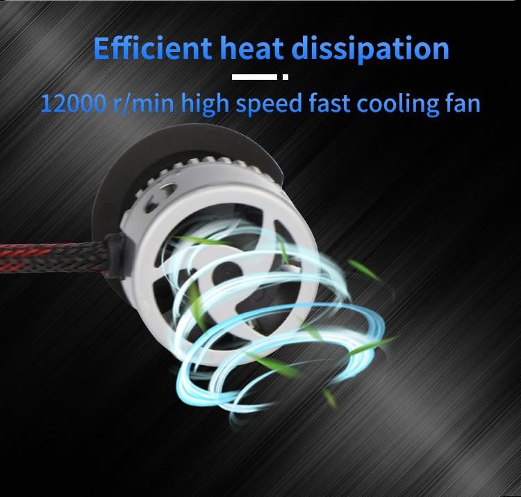 Auto Accessories 2021 New Fan Cooling High Power 4500lm Super Bright H11 Car LED Headlight