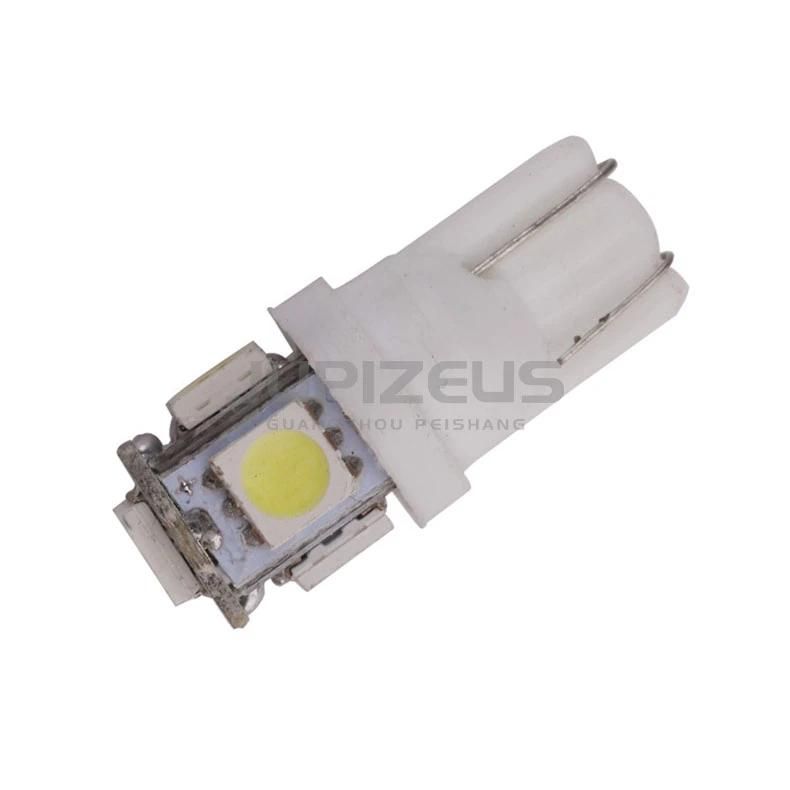 Low MOQ 194 168 5050 5 SMD Auto Super Bright Car Wedge Lamp Bulb T10 LED Bulb with 7 Colors Available