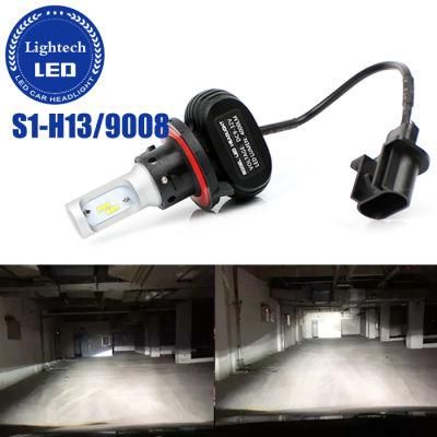 Wholesale Fanless Car Light LED S1 50W 6000K 9008 High Low Auto LED Headlight H13