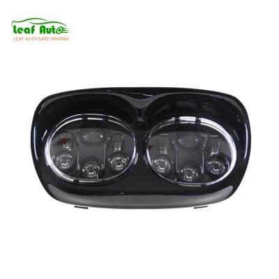 Double 5.75&quot; 5-3/4&quot; LED Headlight for Harley Motorcycle Black Motorcycle Projector 45W LED Lamp Headlight