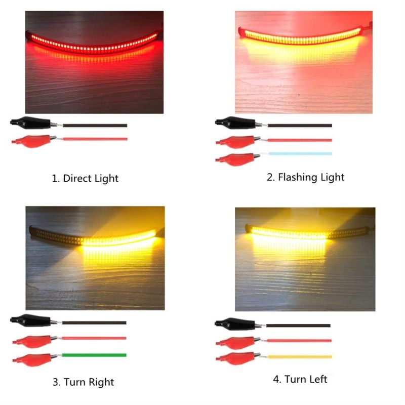 Motorcycle Modified LED Light Bar Turn Signal Light Brake Taillight