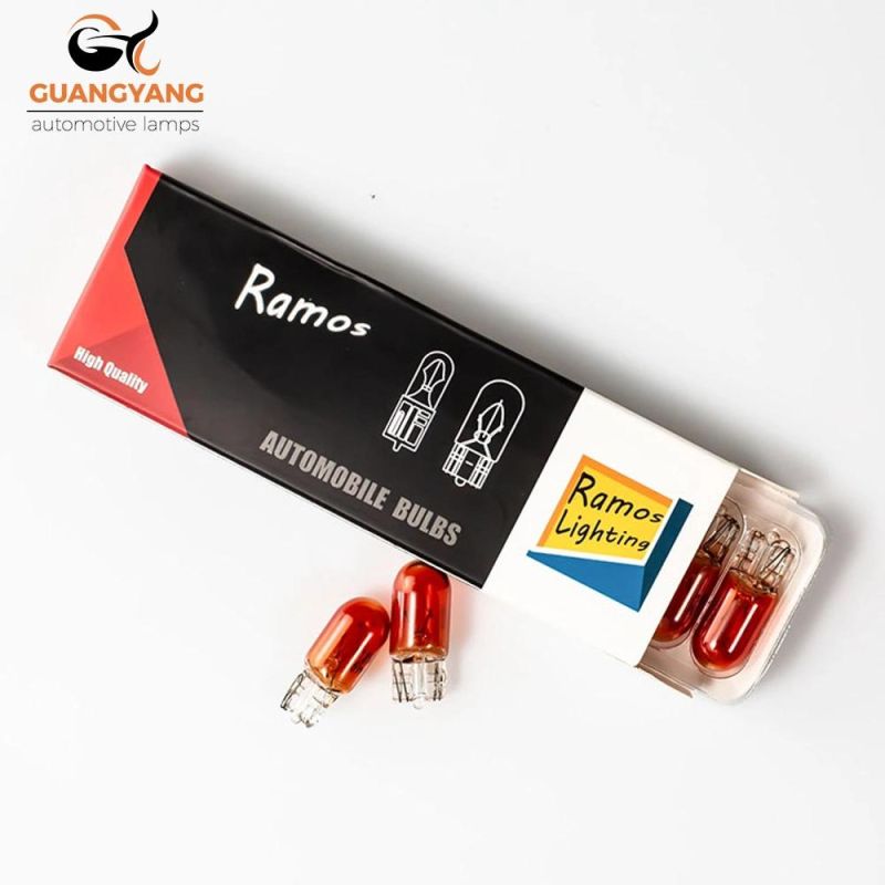 Factory T10 194 158 W5w 12V 5W Amber Car Interior Bulb Light Car Lighting System Auto Wedge