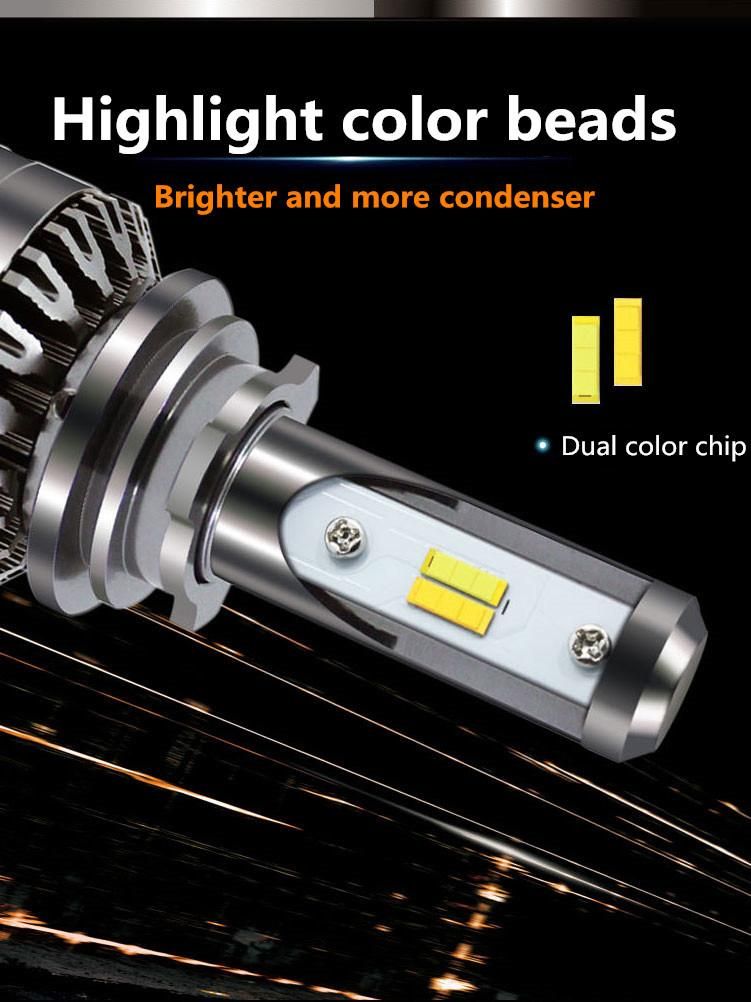 2018 Newest Good Price Dual Color LED Car Headlight S5 H11 LED Headlight