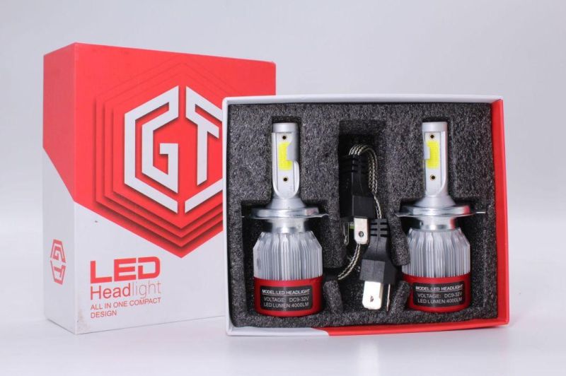 1PCS COB 9006 9005 H1 H11 H4 9004 H7 Hb4 C6 72W 8000lm LED Car Headlight Kit Turbo Light Bulbs 6000K Red