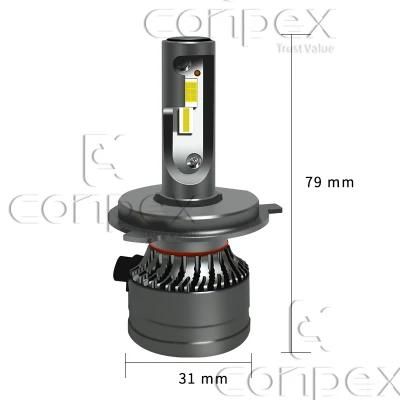 Conpex Car M3 H4 LED Headlights Bulb Super LED Csp Chip 90W 10000lm 12-30V IP68 Double Beam Universal Motor Truck Light Bulbs