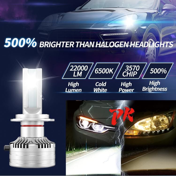 OEM ODM Wholesale Super Bright Automotive H1 H3 H11 H7 H4 Fan 90W Mini Auto Car LED Headlight Bulb for BMW Toyota