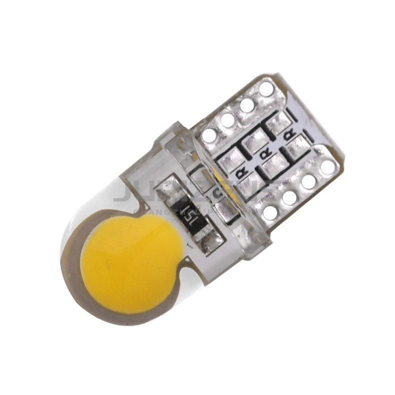 Top Quality Auto LED T10 COB Silicone W5w 12V Car Side Wedge License Plate Lamp Bulb