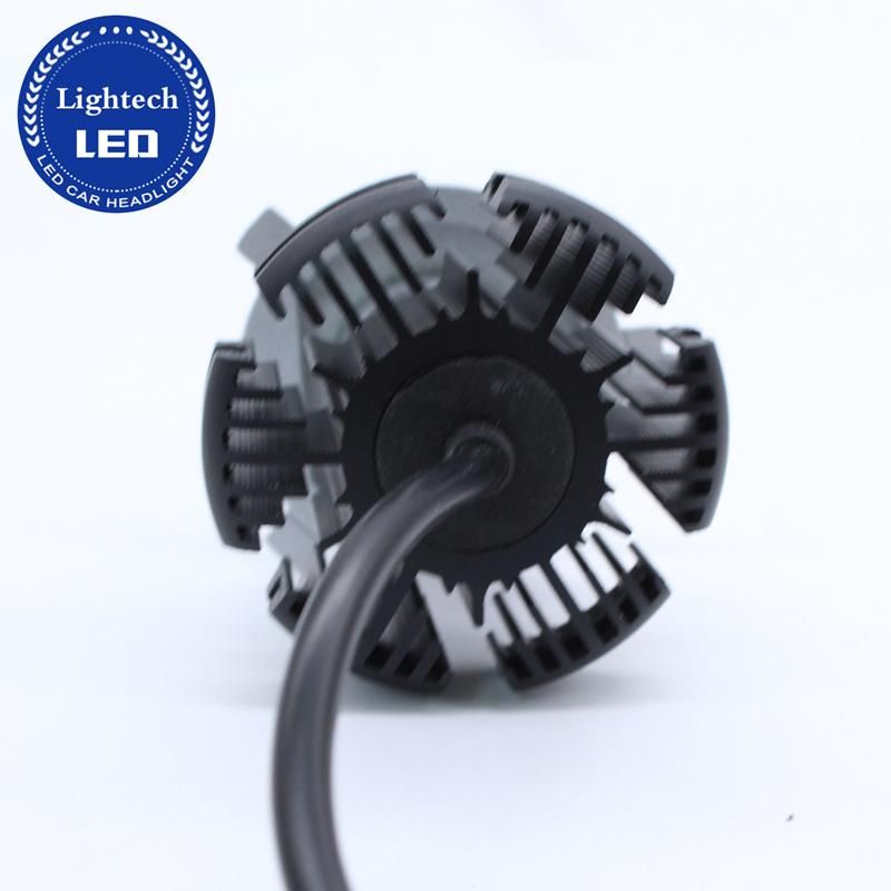 Fanless X3 LED Headlight 3color H7 H1 H11 Psx26 Double Beam LED Light Bulb