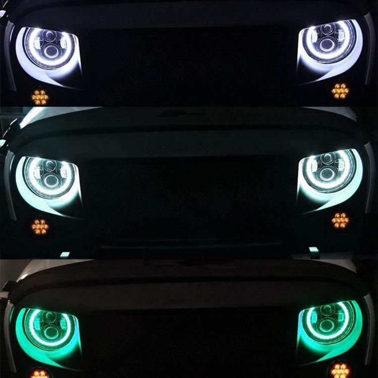 Jeep Bluetooth APP Controlled RGB Halo 7 Inch LED Headlight