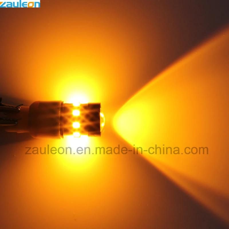 7443 T20 Amber LED Auto Bulb