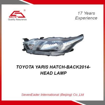 High Quality Car Auto Head Lamp Light Black for Toyota Yaris Hatch-Back 2014-