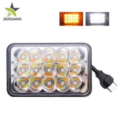 Dual Color Truck Jeep off Road Square 4X6inch LED Headlight