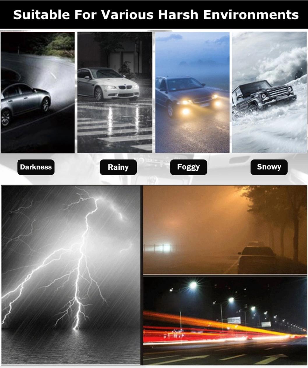 H8 H9 H1 H3 LED H4 H7 H11 9005 9006 Car LED Fog Headlight Bulbs 6000K White Auto Fog Lamp Day Running Light