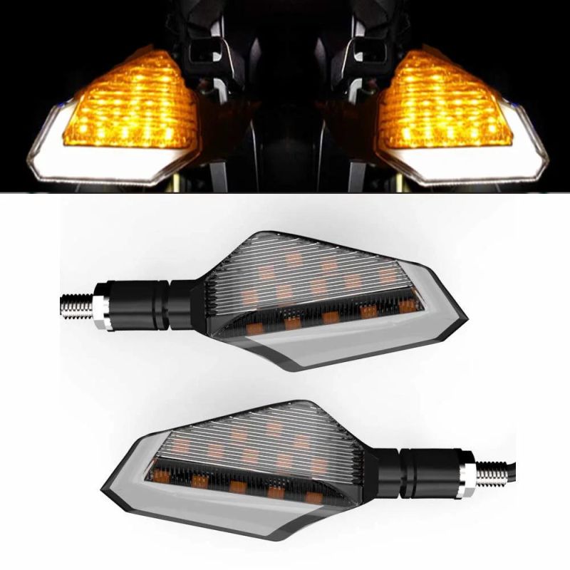 Universal Motorcycle LED Turn Signal Lights Waterproof Front Rear Indicator Blinker Light Daytime Running Lights