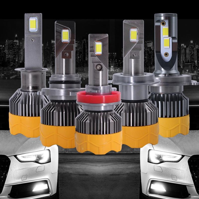 Super Brightheadlamp High Power Three Color 3000K 6500K 8000K 80W 12000lm H11 Auto Light Bulbs H7 H4 Car LED Headlight