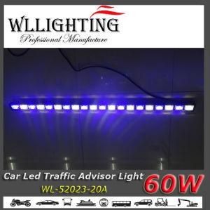 LED Grill Traffic Directional Warning Light 47&quot; Blue White