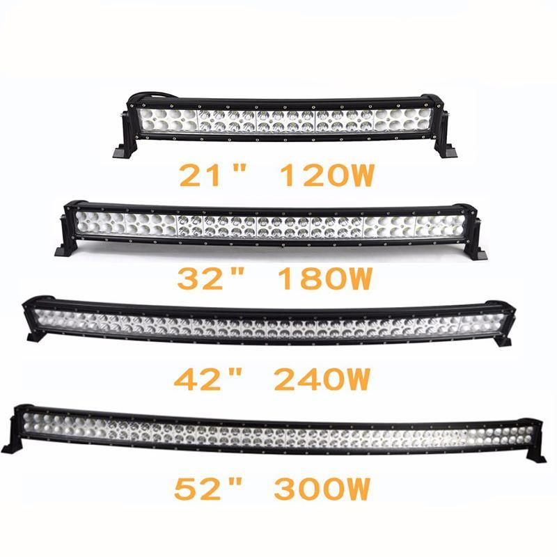 High Brightness 24V 288W Car Curved LED Lighting Bar