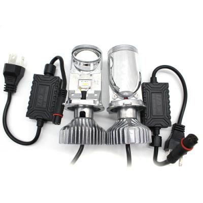 60W 4000lm Mini Lens Small Projector Car Lights LED Headlight H4