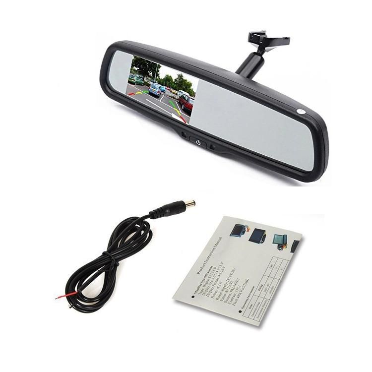 4.3" TFT LCD Rear View Mirror Car Monitor Video Input with a Special Mounting Bracket