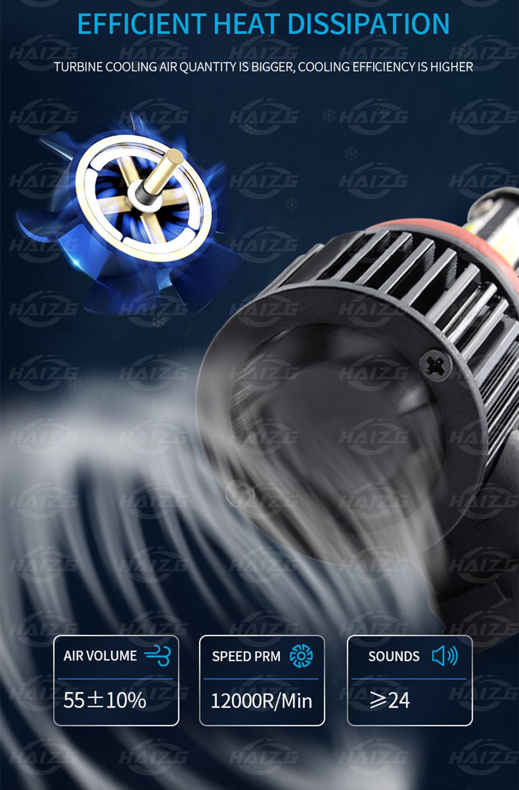 Haizg Wholesale H11 Auto Lamp LED Headlight 10000lm Car Light 50W 6500K LED Fog Light Bulb