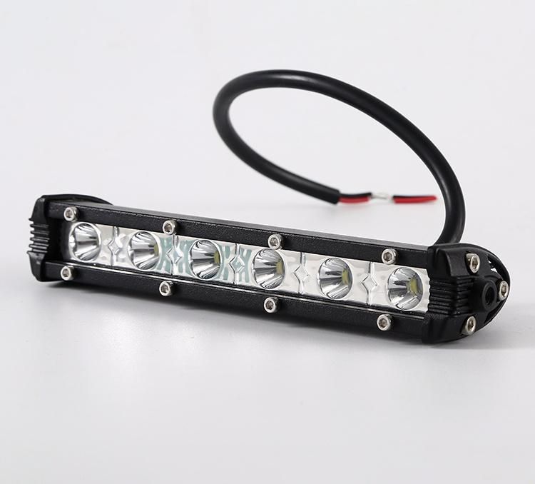 7.3" Single Row 18W LED Work Light Bar