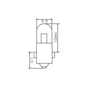 T7 12V 2W Ba7s International Standard Halogen Lamps Backup Fog Stop Tail Turn Lights Auto Bulbs for Car Bus and Truck.