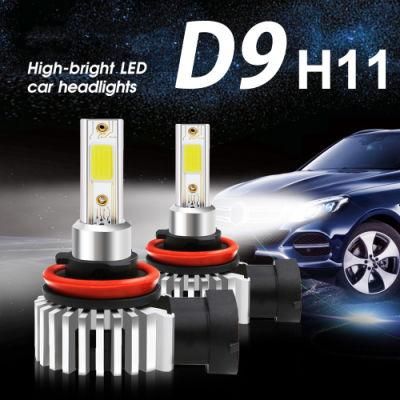 Popular Product Car Headlights H4/Hb2/9003 H7 Car LED Headlight Bulbs D9 12V 6000K 66000lm 30W COB Auto Headlight Lamp LED Head Light for Car
