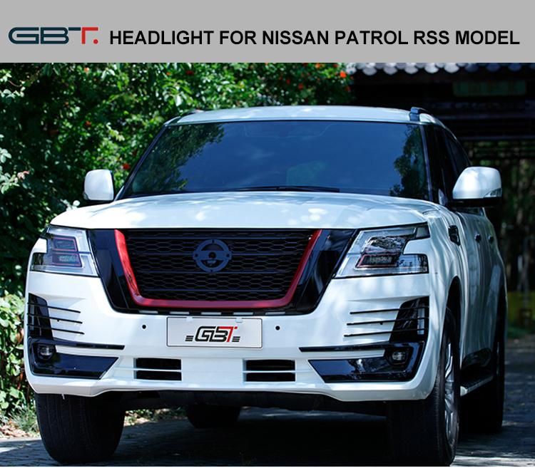 Gbt Car Accessories Headlamps Headlights Fitted Year 2020-on for Nissan Patrol Y62 Rss Model