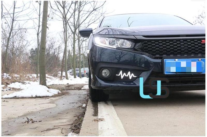 Waterproof Front Bumper Fog Lamp Brake Reverse Turn Signal LED DRL Driving Daytime Running Lights Assembly Fit for Honda Civic 2019 -2021 10th Gen