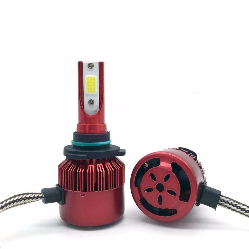 China Factory Auto Part LED Headlight Bulb COB Chip H4 H7 9005 9006 LED H4 Headlights C6 LED Headlight