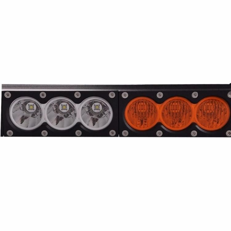 White Amber LED Light Bar for Offroad 4X4 4WD 12V 24V 7 12 39 50 Inch 120W 180W 240W 300W Dual Color Light Bar