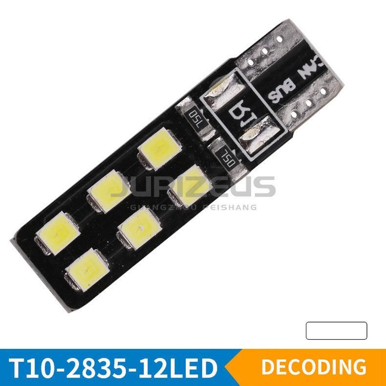 Auto Lighting System T10 12SMD SMD 2835 LED Canbus Signal Light Car Bulb Super Bright LED T10 W5w
