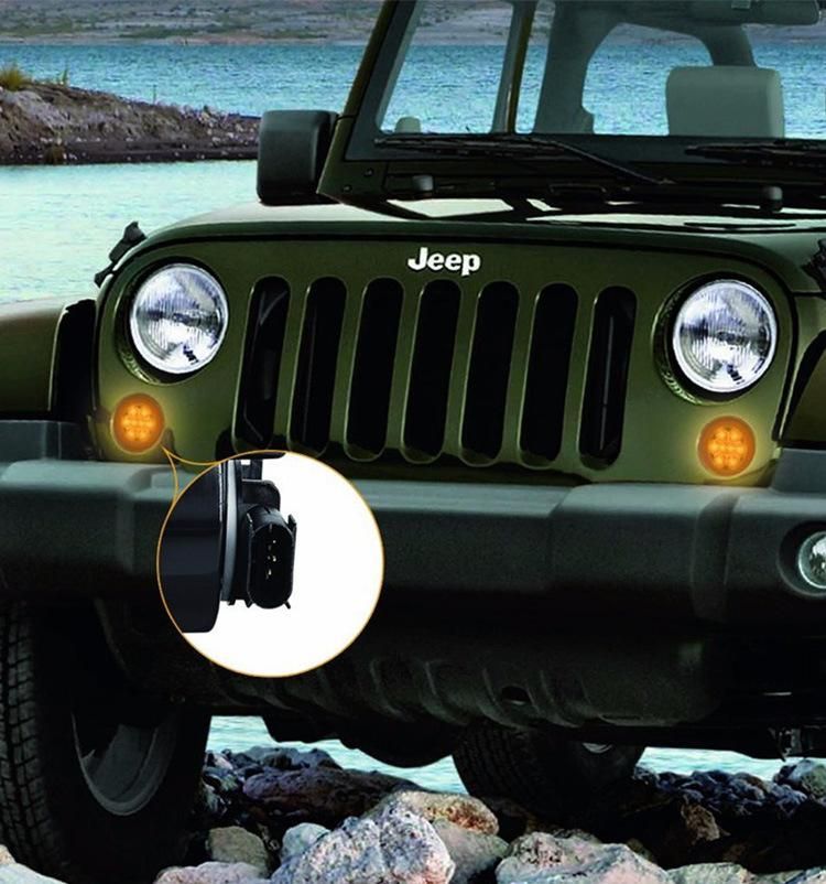 Jeep Wrangler Jk LED Smoker Turn Signal Light Jk Fender Flare Light Amber Color Five Star