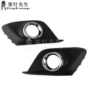 ABS Black Front Left Right Bumper Light Cover Lower Fog Light Grilles Cover Frame Trims for Mazda 3 Axela 2014-2016