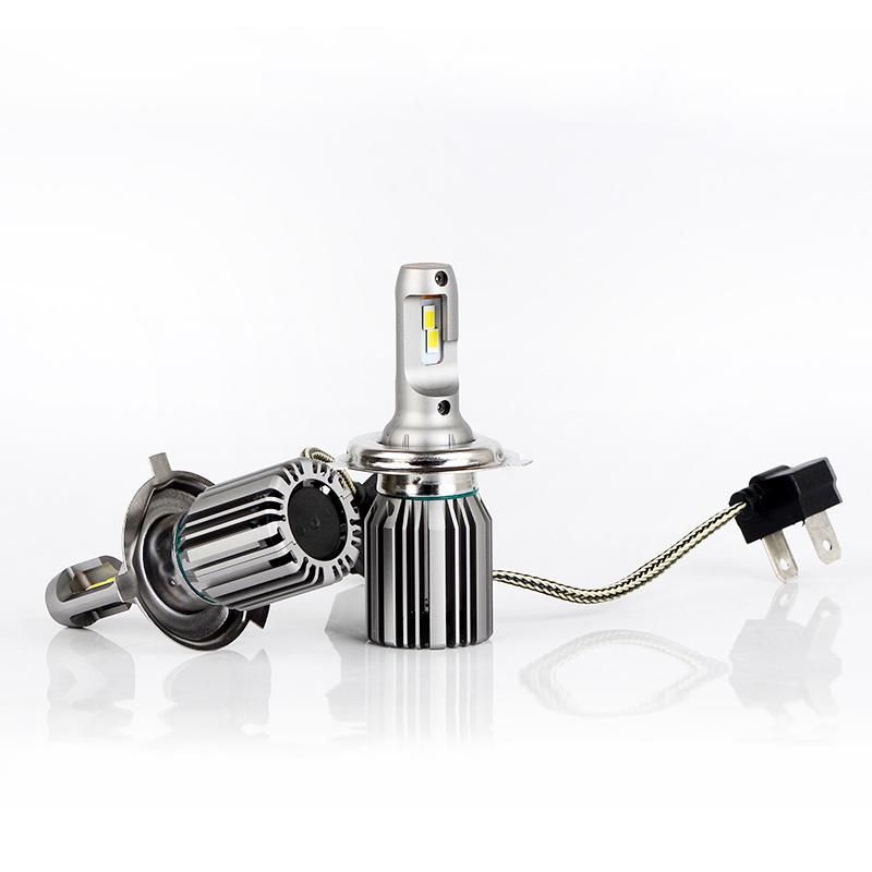 Dual Beam High Low Beam L6 9003 Car LED Bulb 6000K Fan Cooling H4 All in One LED Auto Light